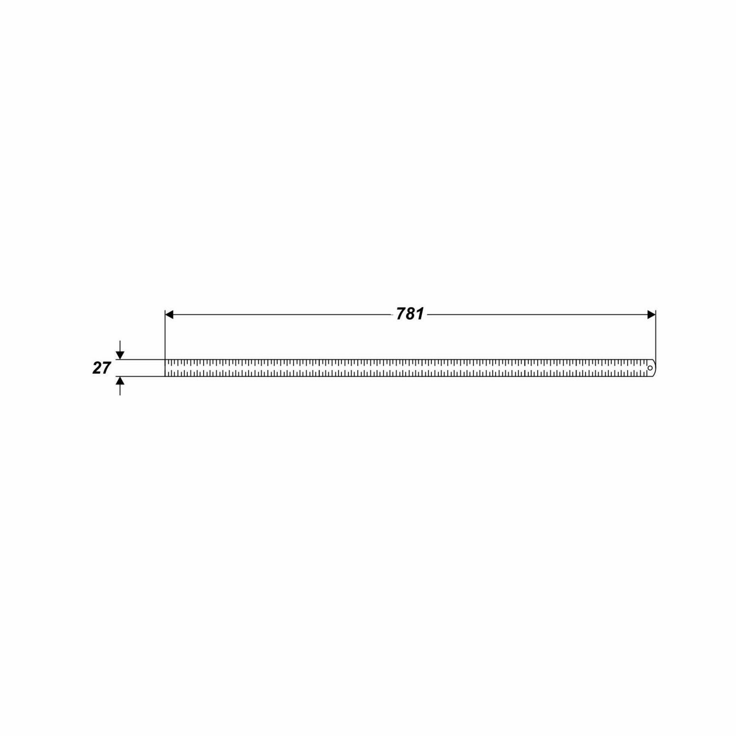 75 cm 30 Zoll Stahllineal Stahlmaßstab Metalllineal Lineal 750mm Werkstattlineal