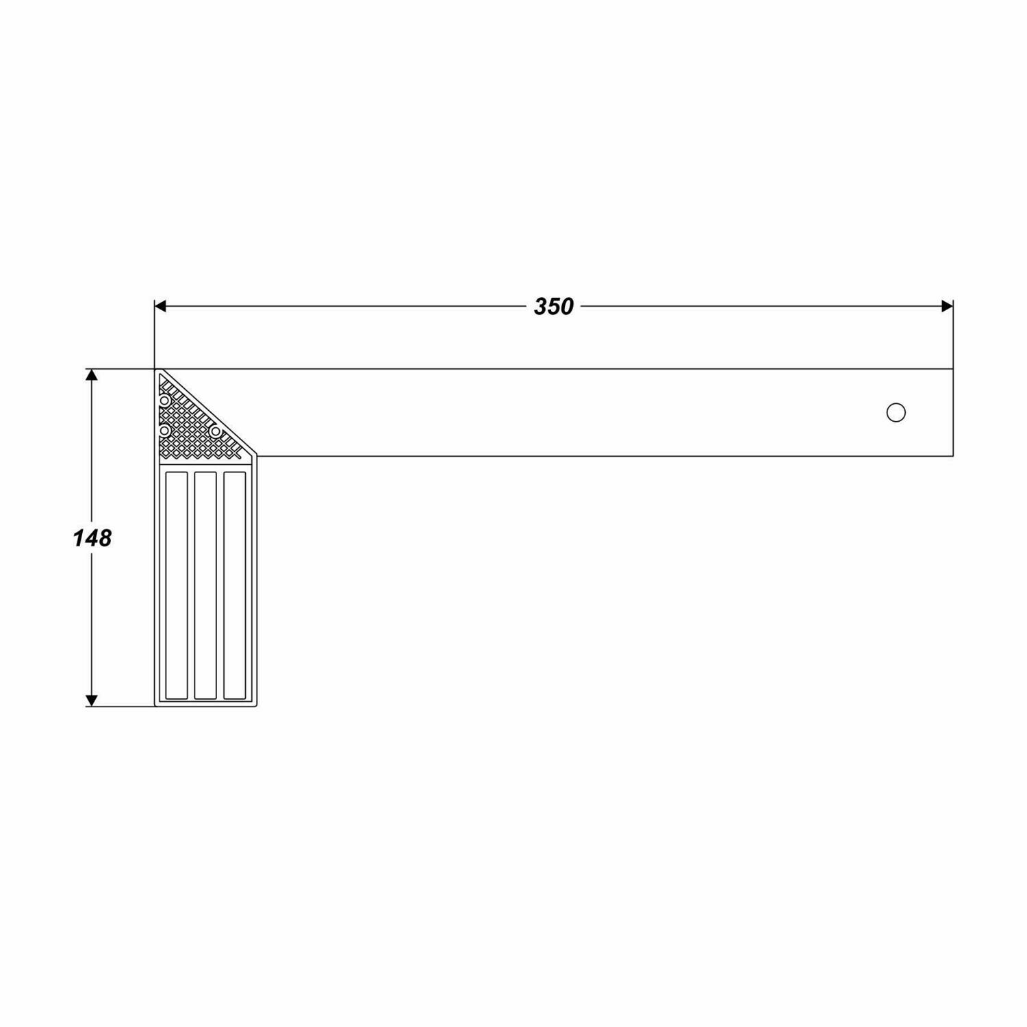 Anschlagwinkel 350mm Winkelmesser Schreinerwinkel Tischlerwinkel Schlosserwinkel