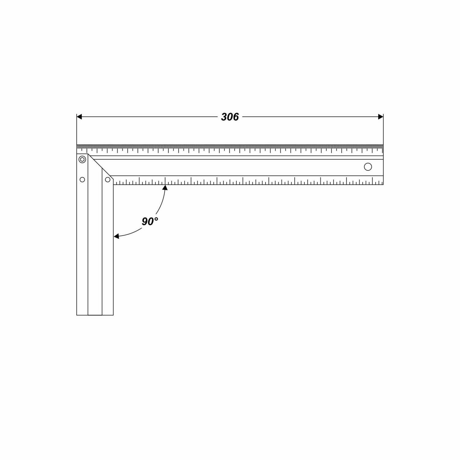 Anschlagwinkel 300mm Winkelmesser Schreinerwinkel Tischlerwinkel Schlosserwinkel