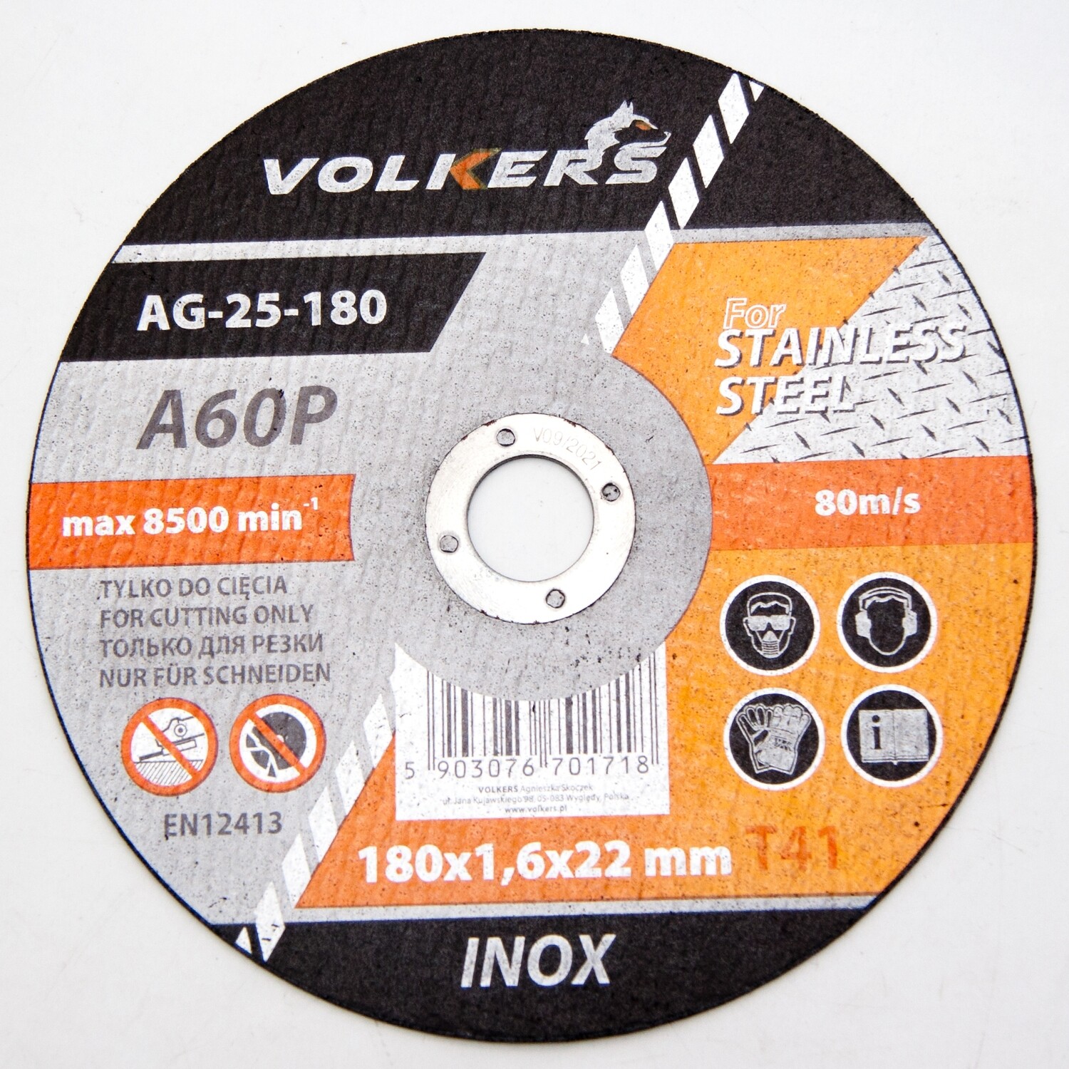 Inox Ø 180 x 22,2 x 1,6 mm Trennscheibe Stahl Edelstahl Metall