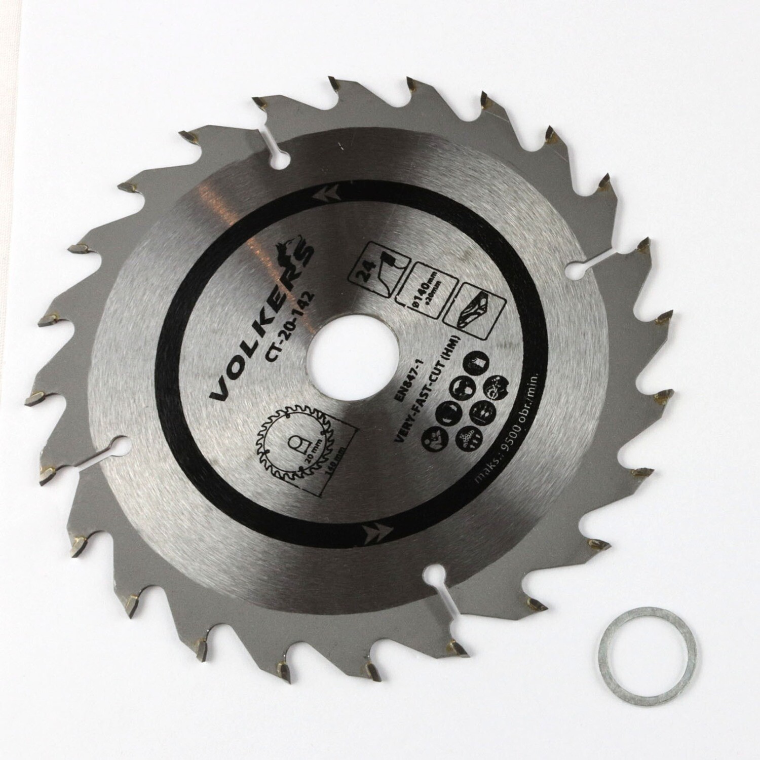 HM Kreissägeblatt Ø 140 x 20 / 16 mm 24 Zähne Sägeblatt für Hartholz Spannplatte