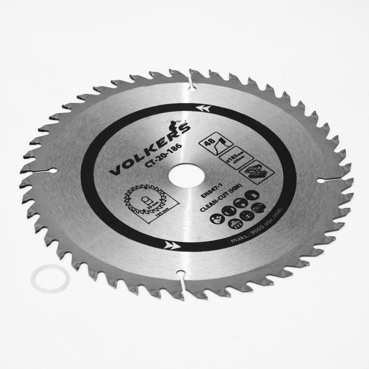 HM Kreissägeblatt Ø 185 x 20 / 16 mm 48 Zähne Sägeblatt für Hartholz Spannplatte