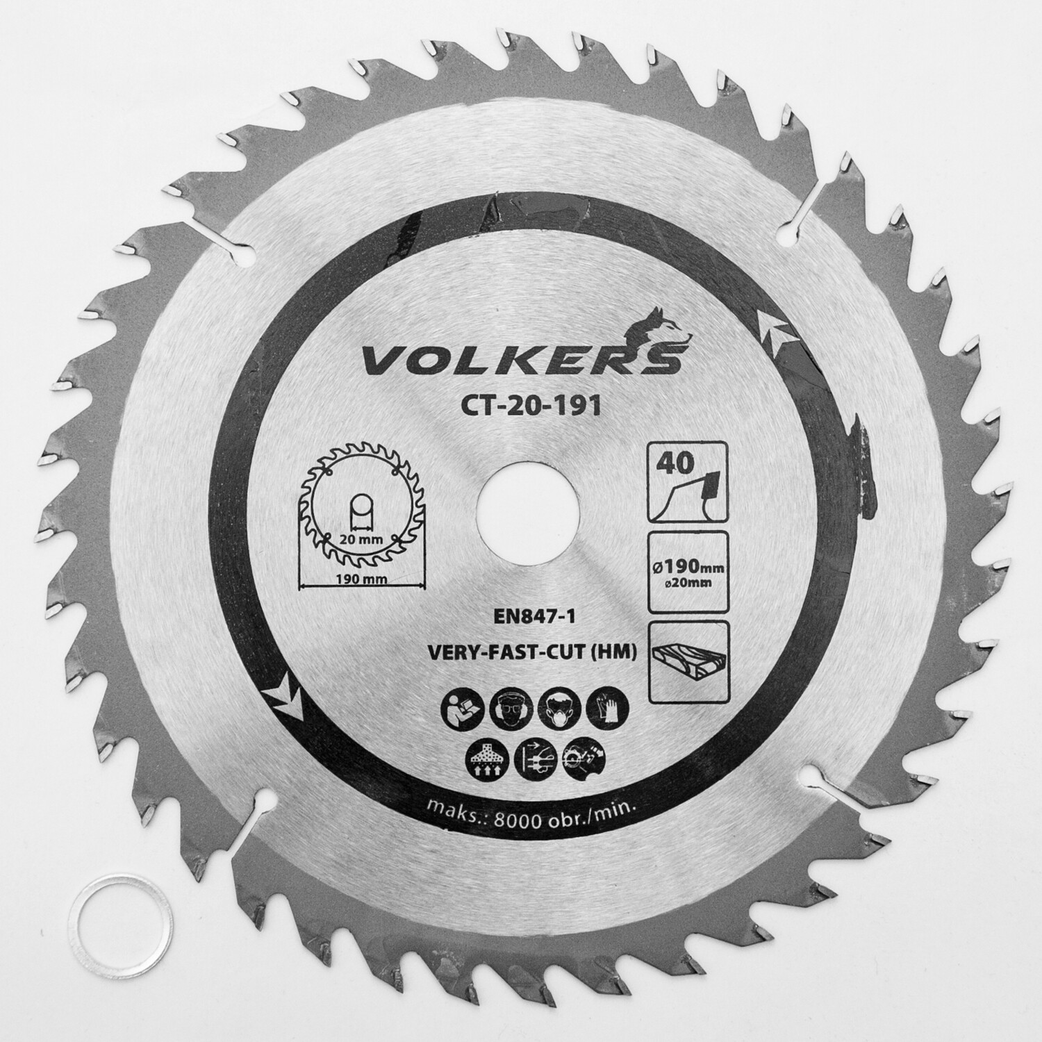 HM Kreissägeblatt Ø 190 x 20 mm 40 Zähne Sägeblatt für Holz