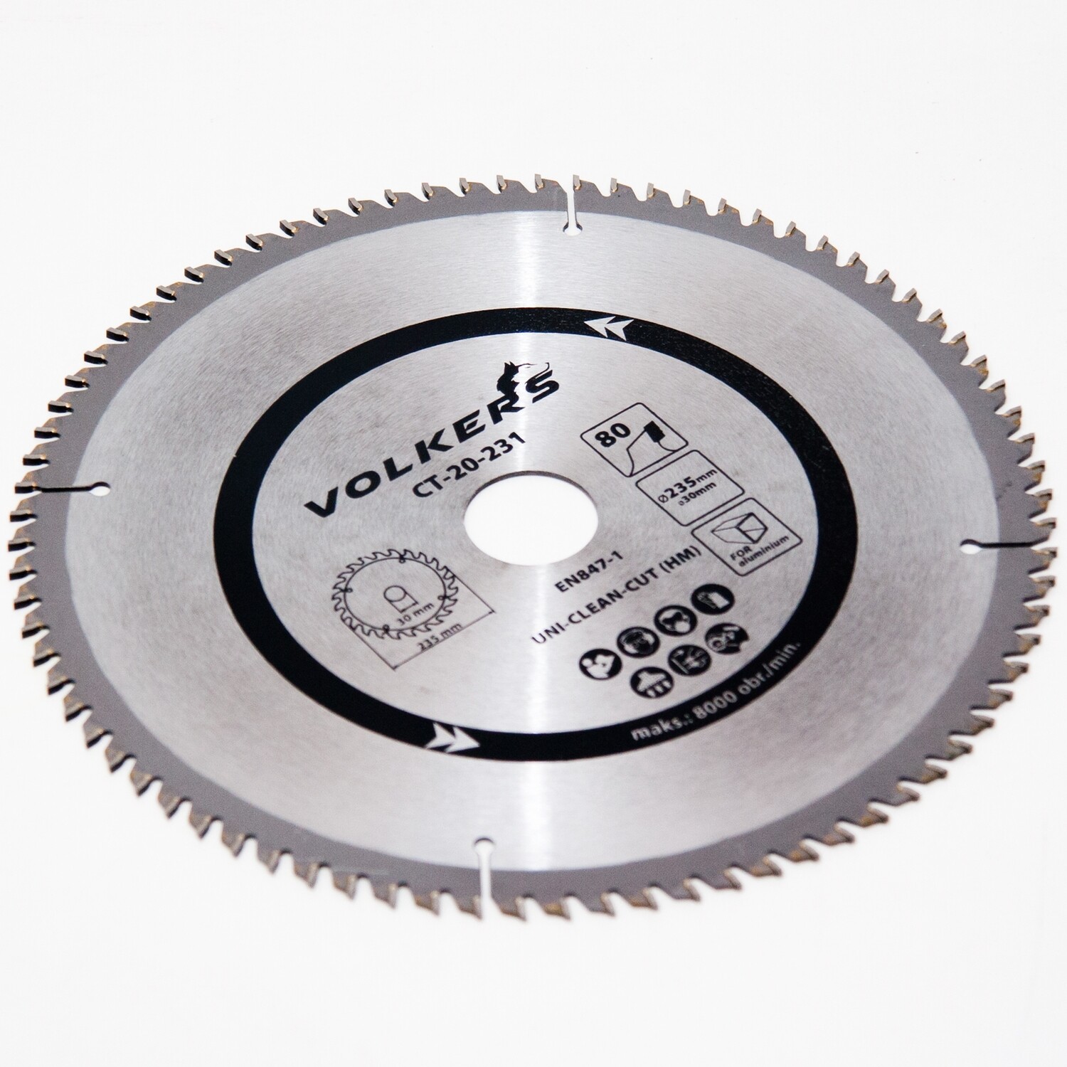 HM Kreissägeblatt Ø 235 x 30 / 25,4 / 20 / 16 mm 80 Zähne Sägeblatt für Holz