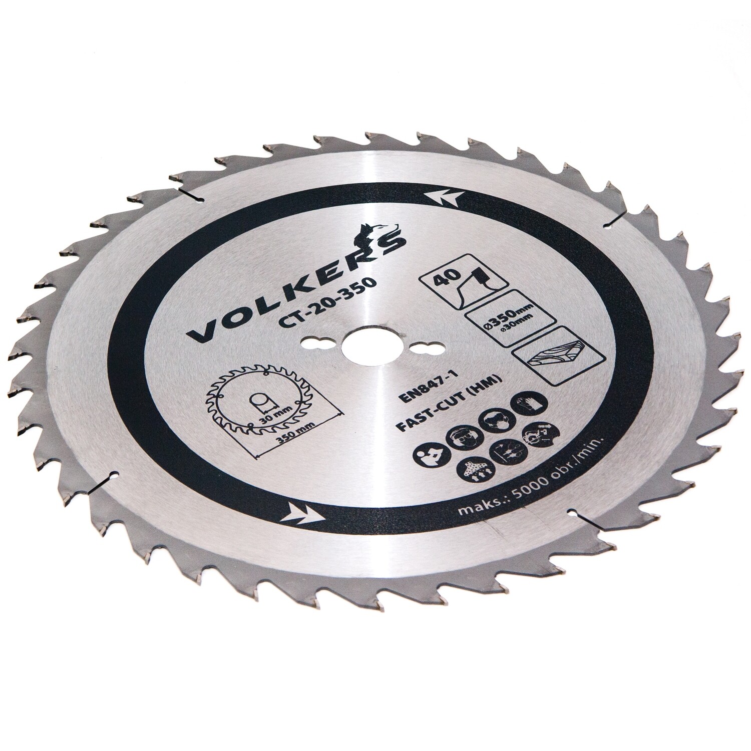 HM Kreissägeblatt Sägeblatt Ø 350 x 30/25,4 mm, 40 Zähne für Weich- und Hartholz