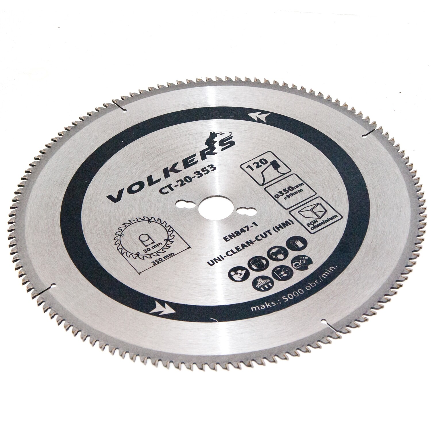 HM Kreissägeblatt Ø 350 x 30 / 25,4 / 20 / 16 mm 120 Zähne Sägeblatt Holz Alu