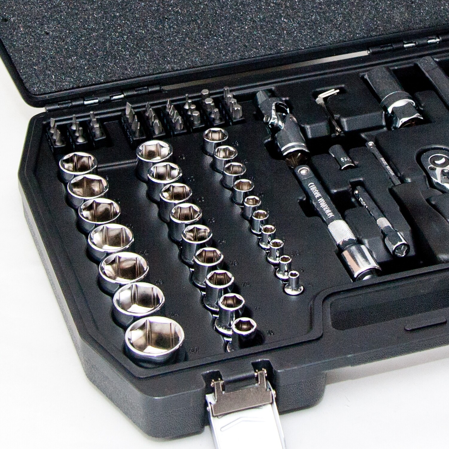 72-tlg. Steckschlüssel Satz Ratschenkasten 1/2" und 1/4 Werkzeugkoffer Set