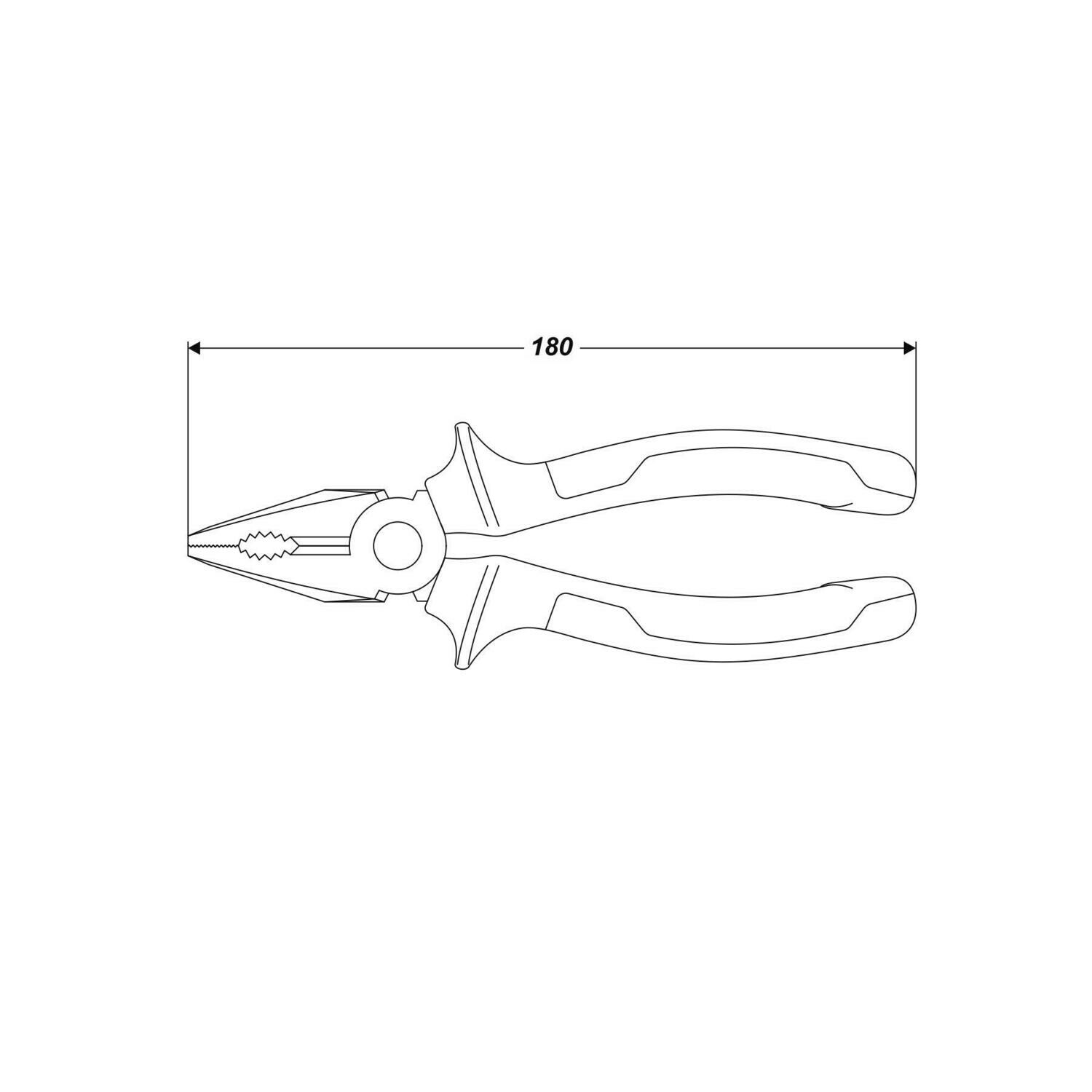 CrV Kombizange 180 mm Flachzange Zange Kombinationszange Seitenschneider Chrome
