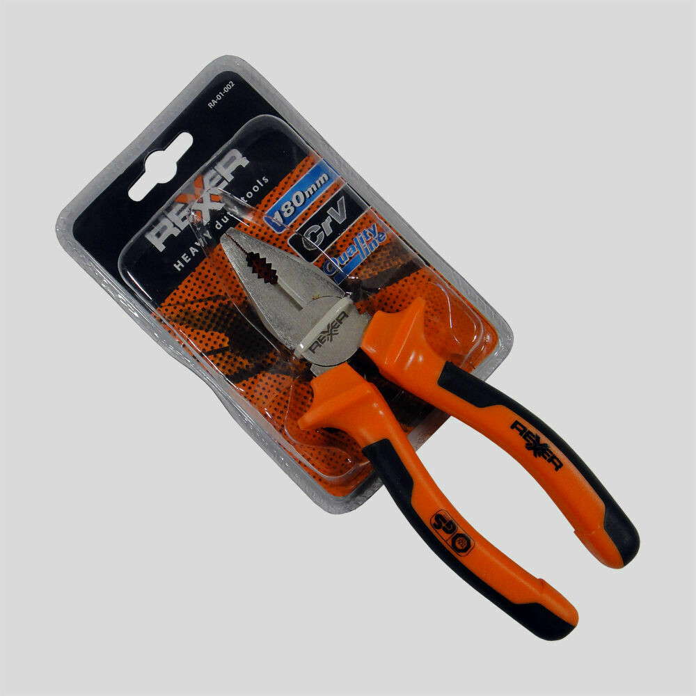 CrV Kombizange 180 mm Flachzange Zange Kombinationszange Seitenschneider Chrome