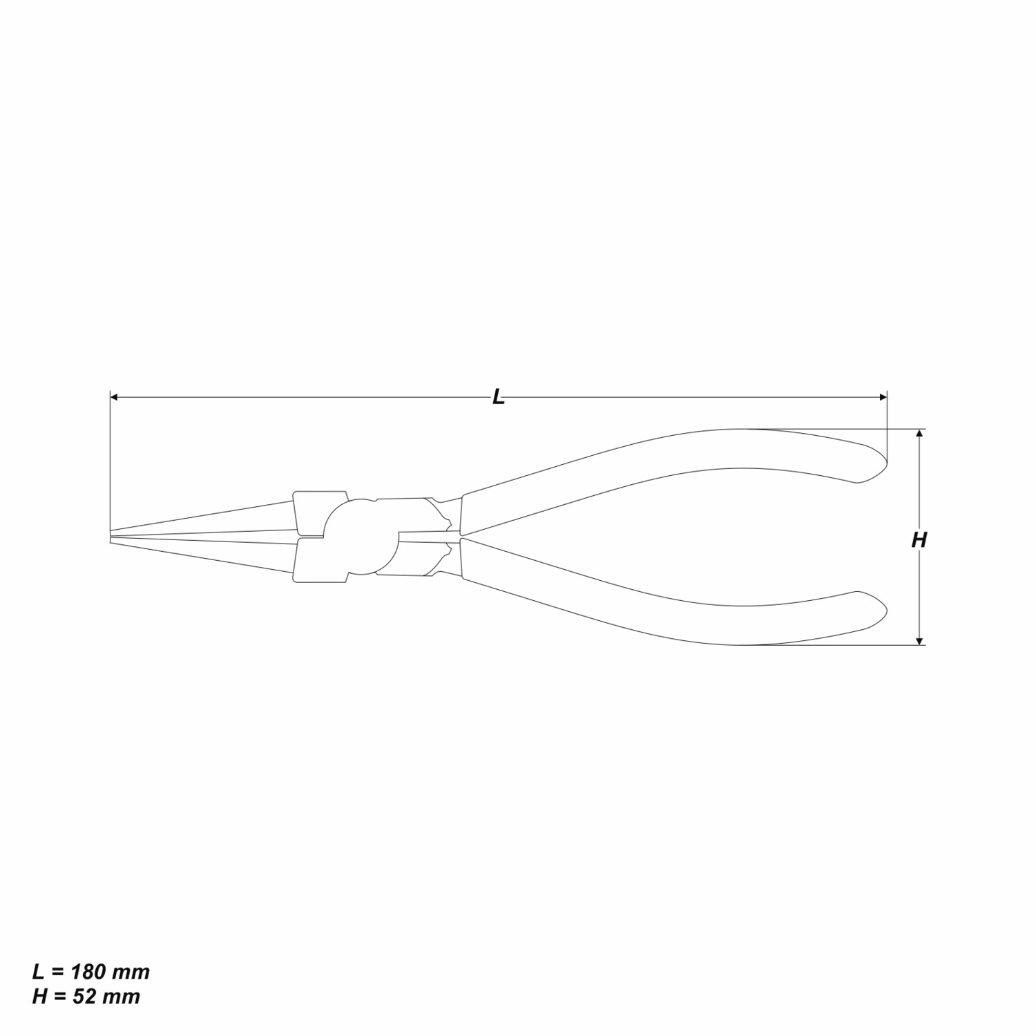 Sprengringzange 180 mm Zangen für Wellensicherungsringe Wellenringe außen/gerade