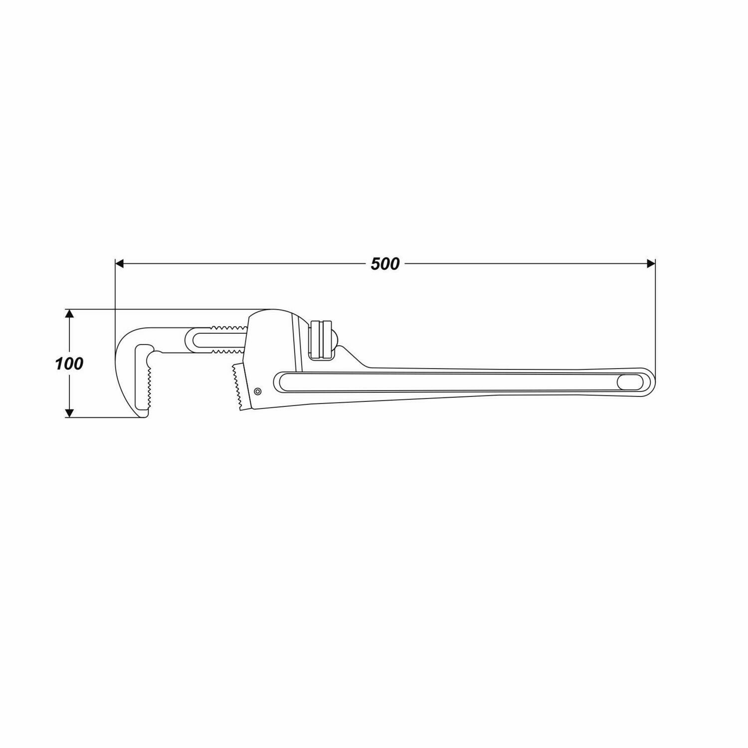 Stillson Rohrzange 500 x 75 mm Rohrschraubenschlüsse Wasserpumpenzange