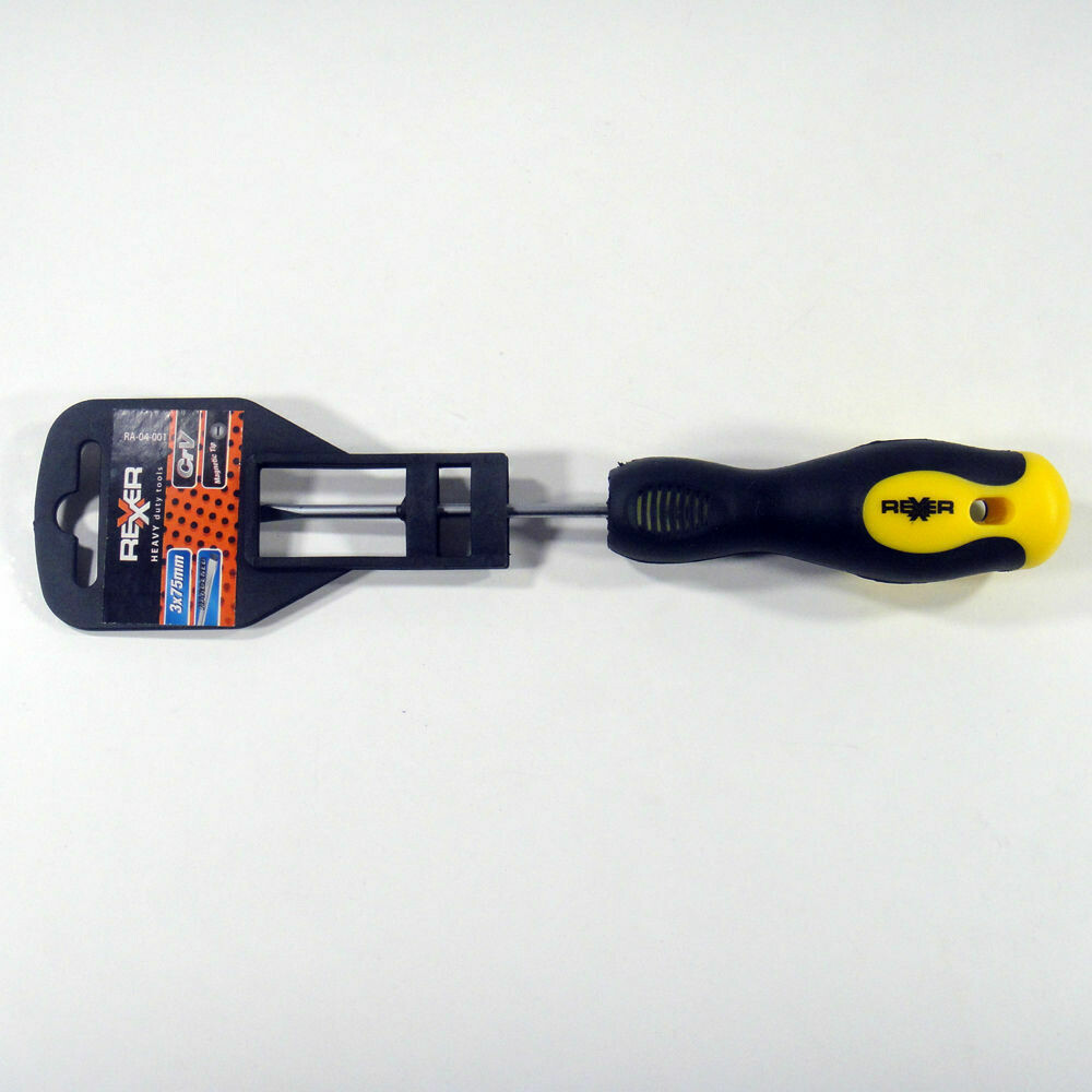 Cr-V Schlitz Magnet Schraubendreher 3 x 165 mm Arbeitslänge 75 mm CrV Flach Flat