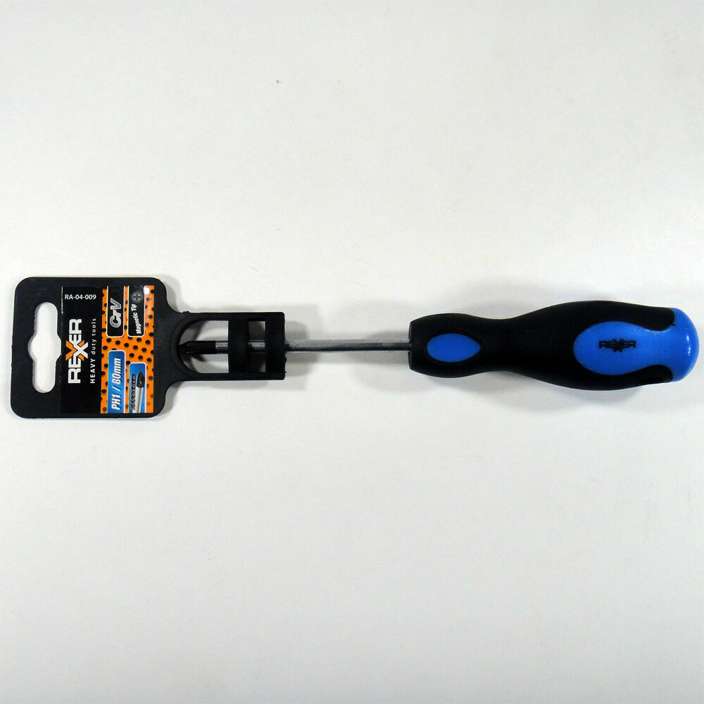 CrV Kreuz Magnet Schraubendreher PH1 x 180 mm Arbeitslänge 80 mm Schraubenzieher