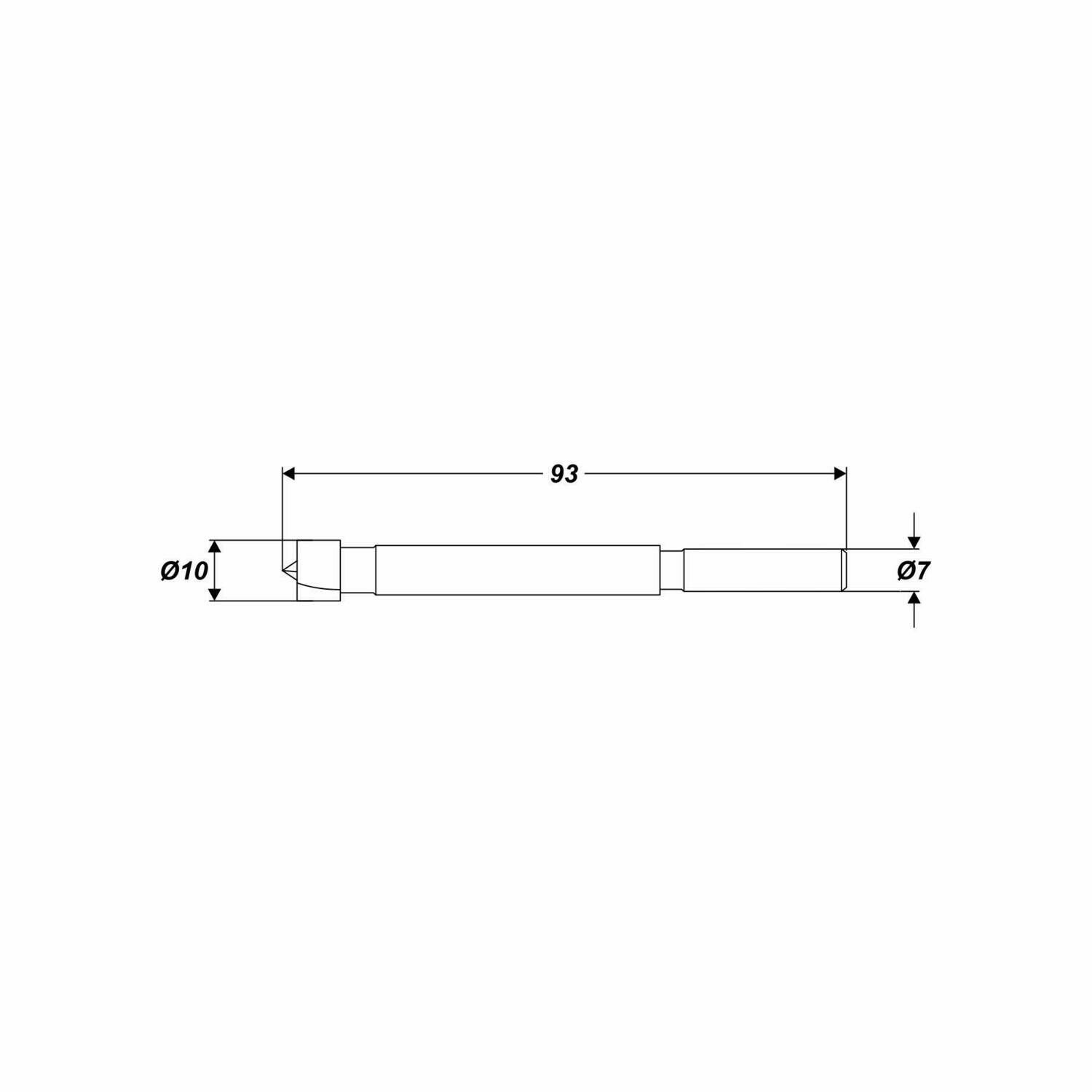 Forstnerbohrer Ø 10 x 93 mm Schaft 7 mm Topfbohrer Astlochbohrer Holzbohrer