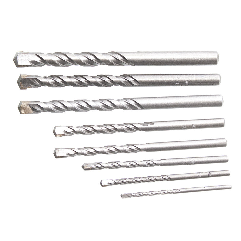 Betonbohrer Satz 8 tlg. Ø 3 - 4 - 5 - 6 - 7 - 8 - 9 - 10 mm