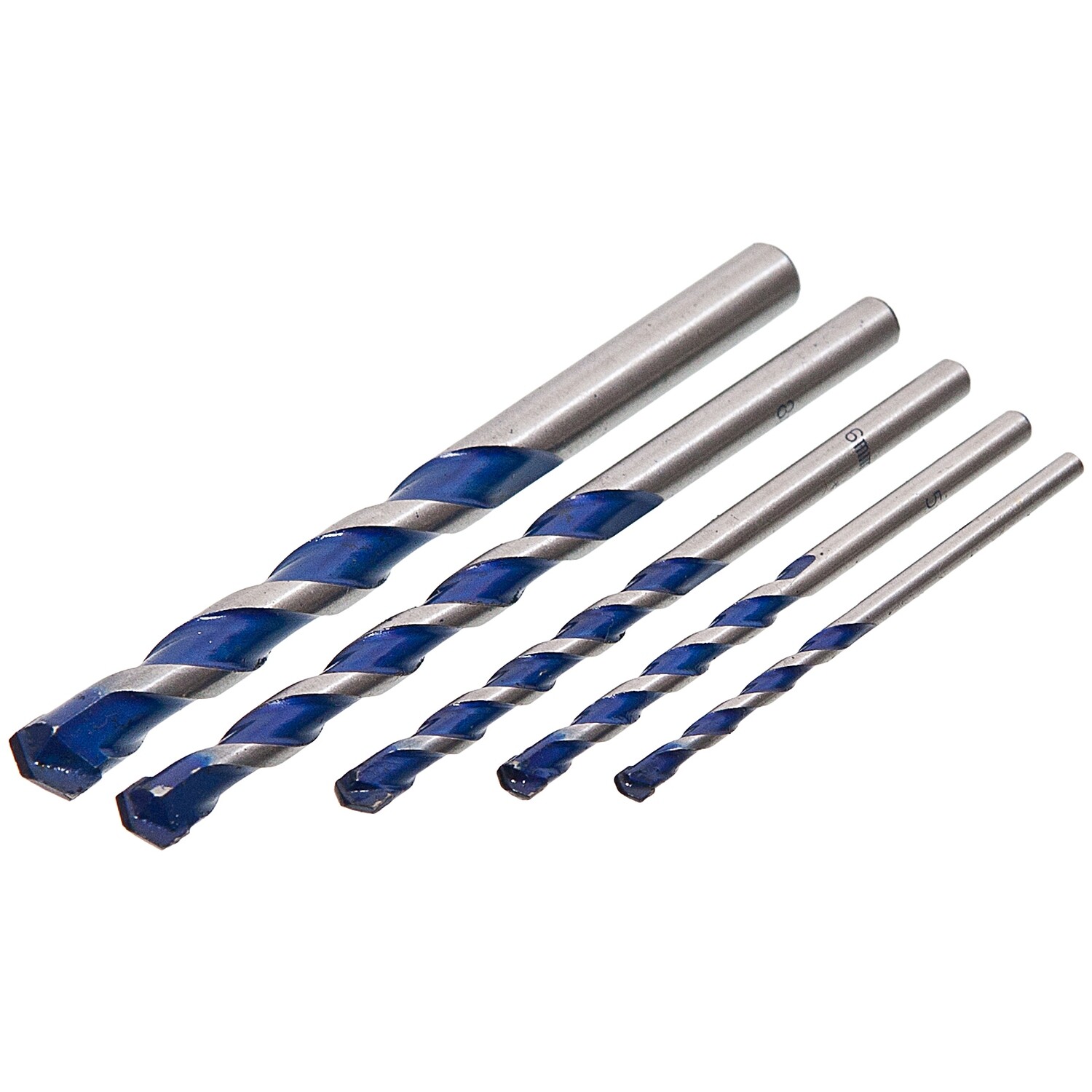 Fliesen Betonbohrer Satz 5 tgl. Ø 4 - 5 - 6 - 8 - 10 mm