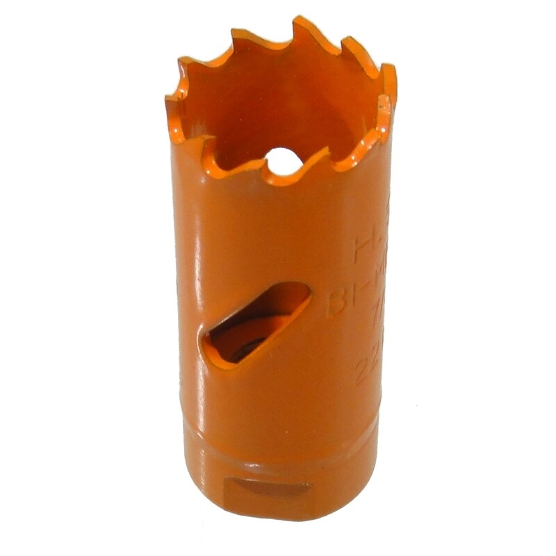 Ø 22 mm HSS BiM Lochsäge Bohrkrone 1/2&quot; x 20 UNF für Metall Holz Inox