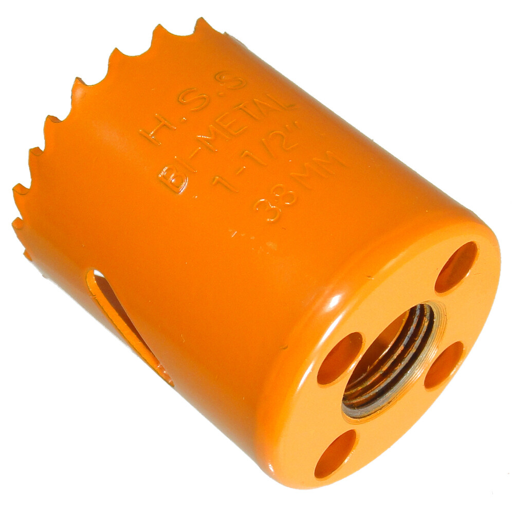 Ø 38 mm HSS BiM Lochsäge Bohrkrone 5/8" x 18 UNF für Metall Holz Inox