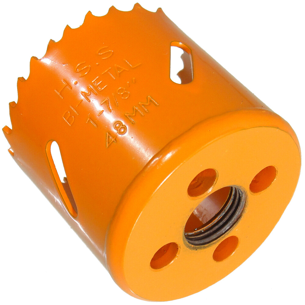 Ø 48 mm HSS BiM Lochsäge Bohrkrone 5/8" x 18 UNF für Metall Holz Inox