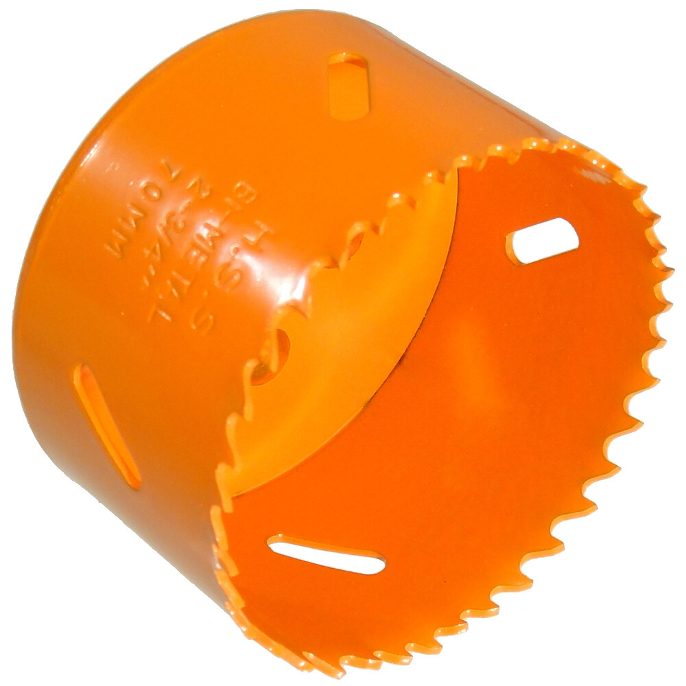 Ø 70 mm HSS BiM Lochsäge Bohrkrone 5/8" x 18 UNF für Metall Holz Inox