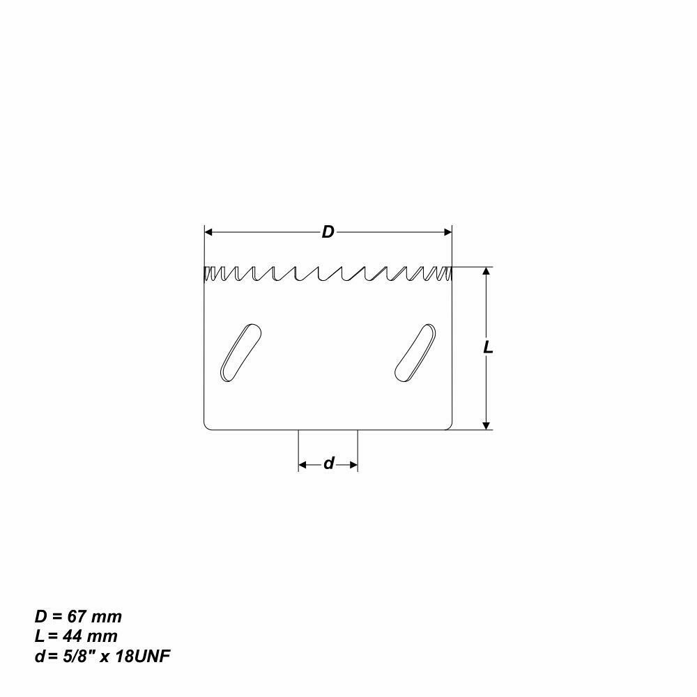 Ø 67 mm HSS BiM Lochsäge Bohrkrone 5/8" x 18 UNF für Metall Holz Inox
