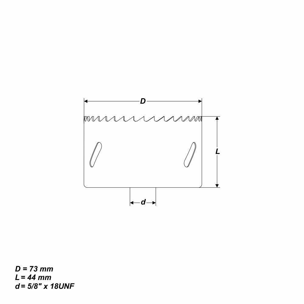 Ø 73 mm HSS BiM Lochsäge Bohrkrone 5/8" x 18 UNF für Metall Holz Inox