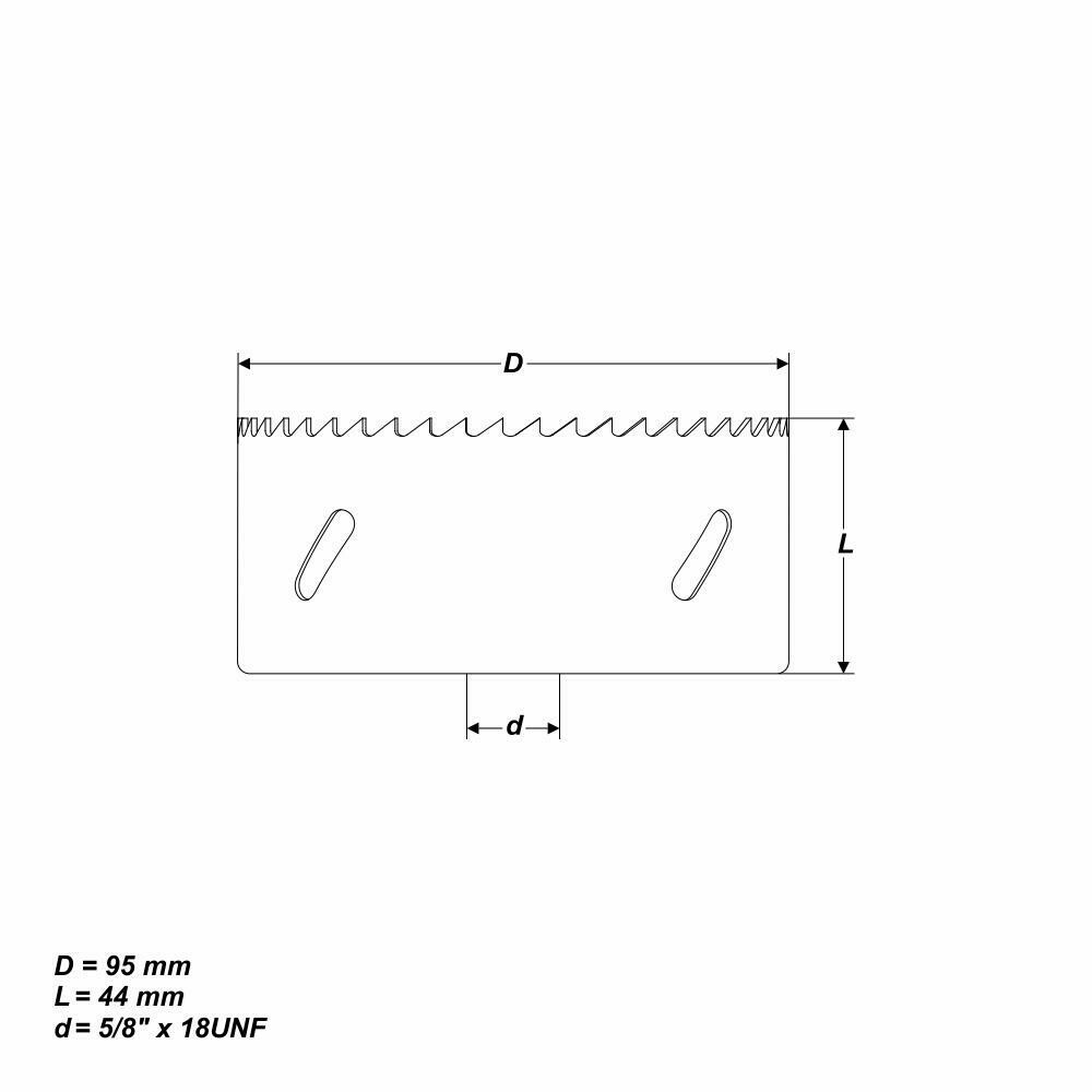 Ø 95 mm HSS BiM Lochsäge Bohrkrone 5/8" x 18 UNF für Metall Holz Inox