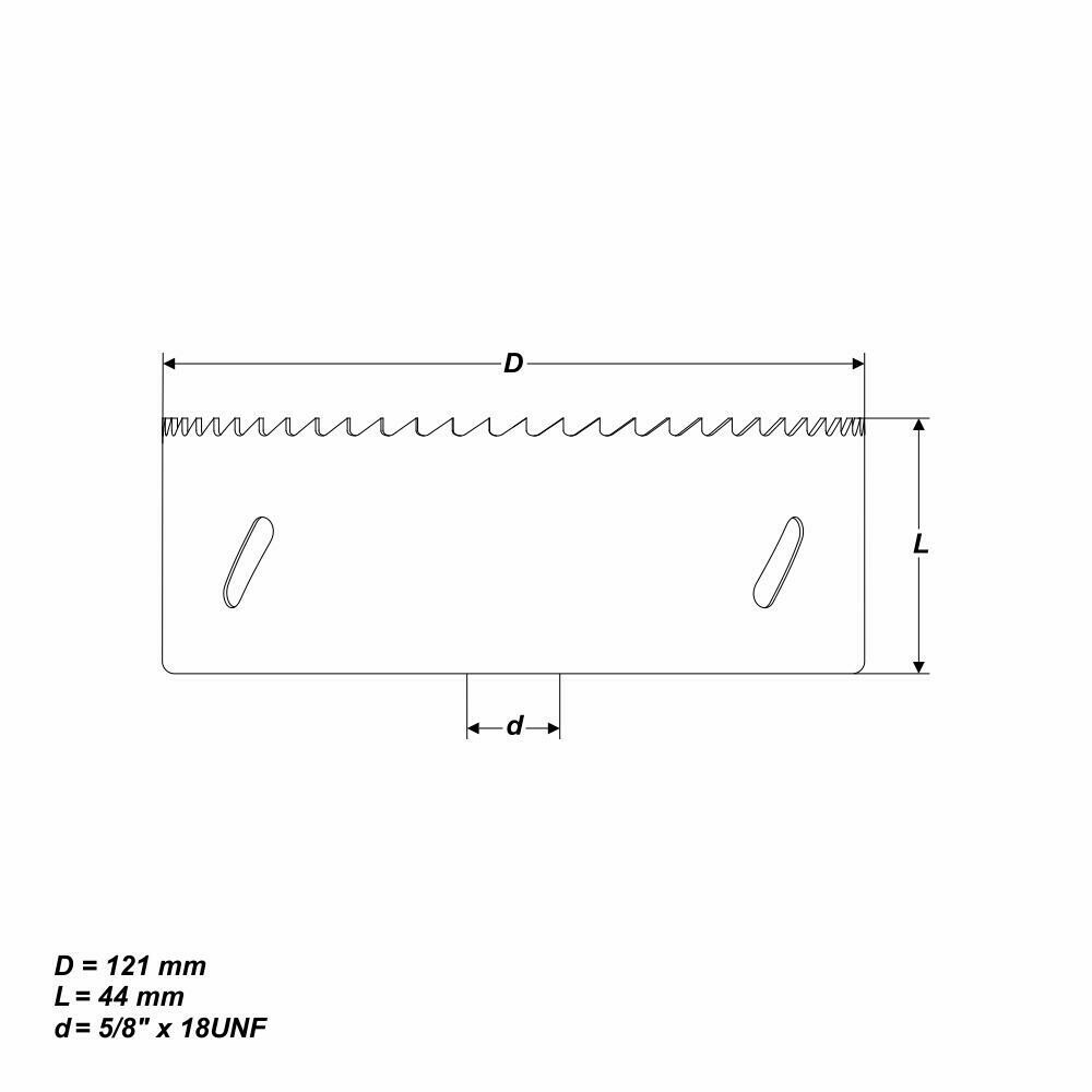 Ø 121 mm HSS BiM Lochsäge Bohrkrone 5/8" x 18 UNF für Metall Holz Inox