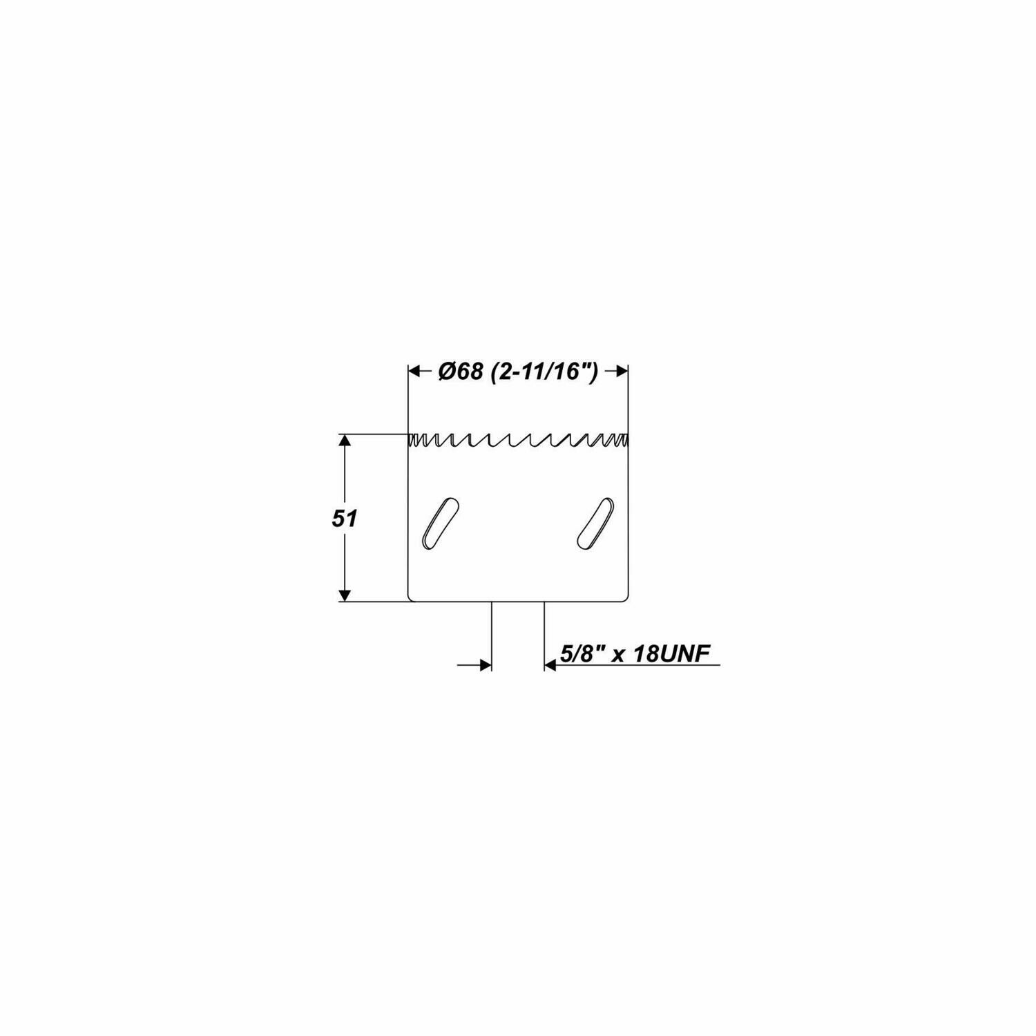 Ø 68 mm 45 mm Bohrtiefe HSS BiM Lochsäge Bohrkrone 5/8" x 18 UNF für Metall Holz