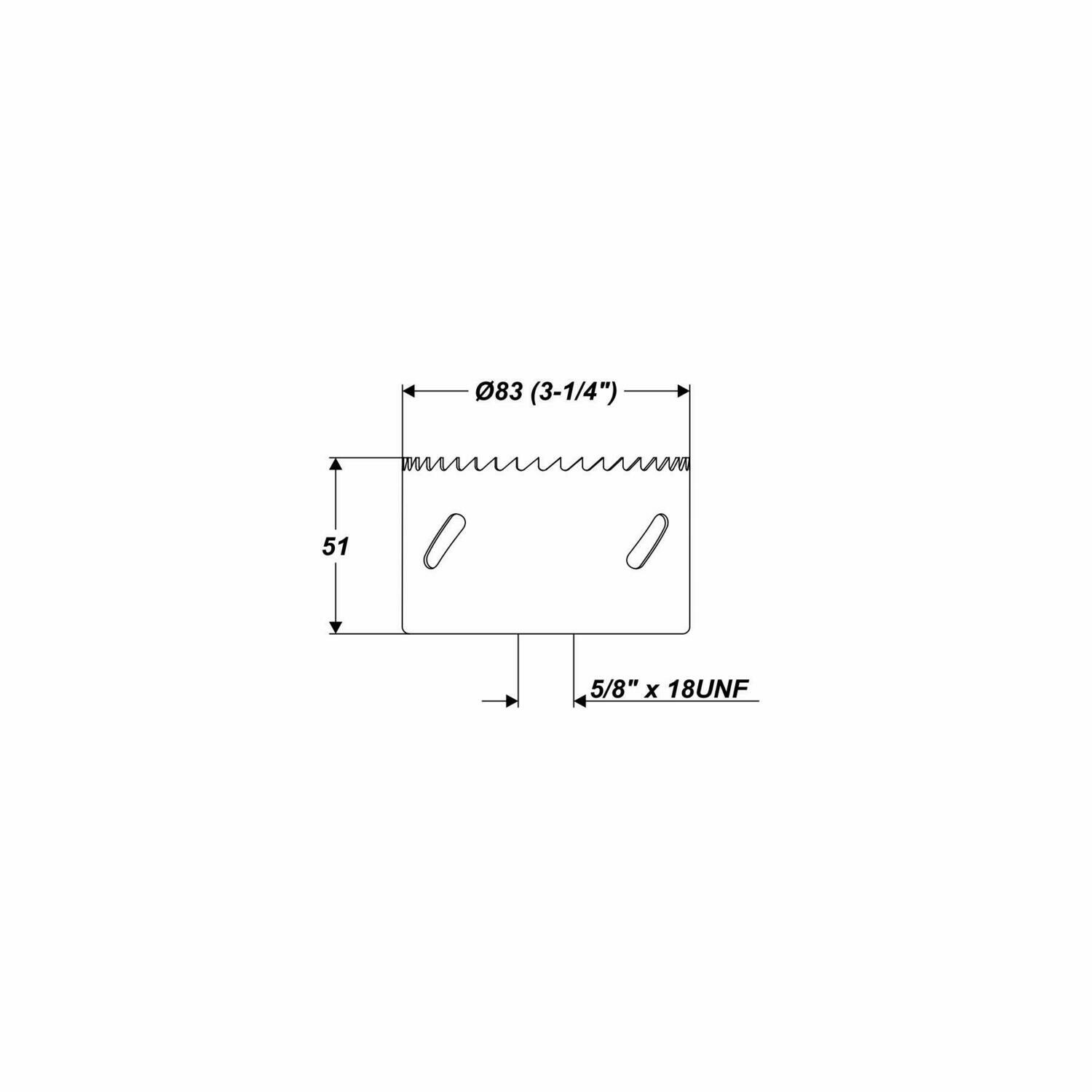 Ø 83 mm 45 mm Bohrtiefe HSS BiM Lochsäge Bohrkrone 5/8" x 18 UNF für Metall Holz
