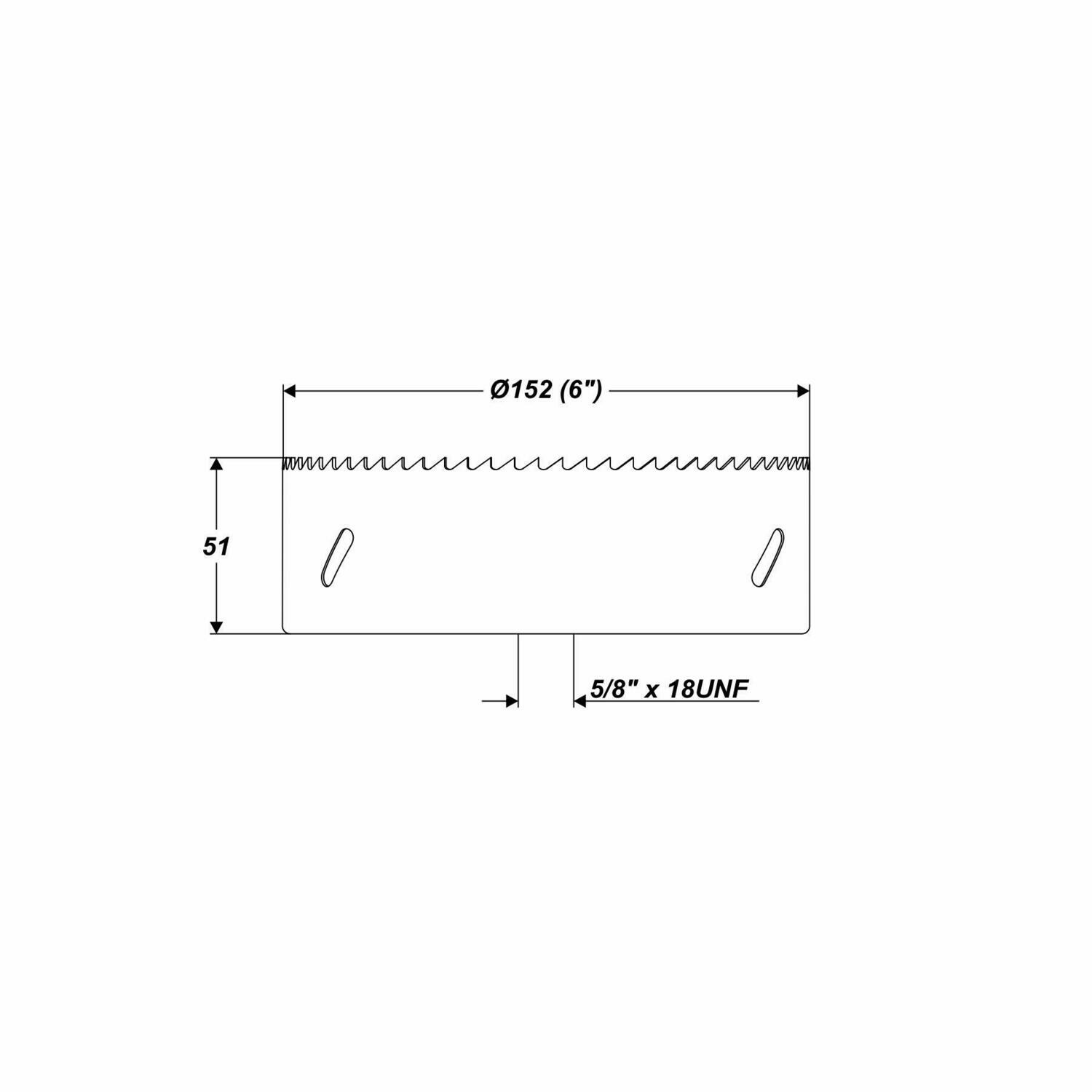 Ø 152 mm 45 mm Bohrtiefe HSS BiM Lochsäge Bohrkrone 5/8" x18 UNF für Metall Holz