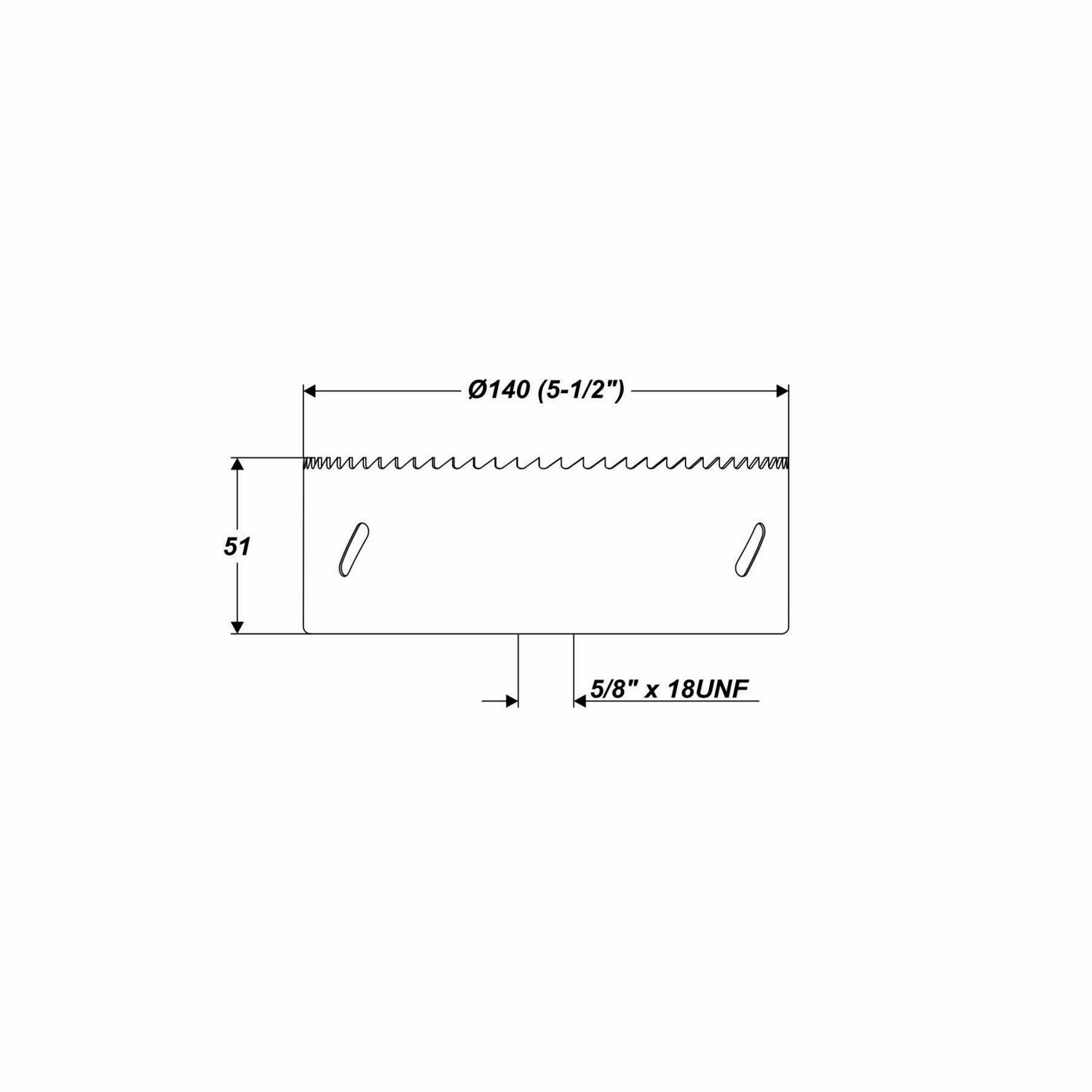 Ø 140 mm 45 mm Bohrtiefe HSS BiM Lochsäge Bohrkrone 5/8" x18 UNF für Metall Holz