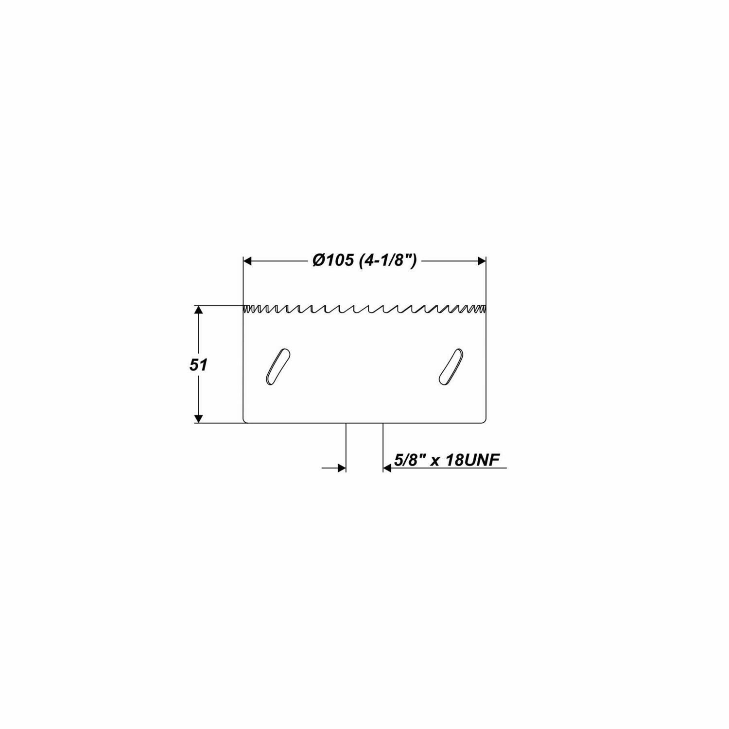 Ø 105 mm 45 mm Bohrtiefe HSS BiM Lochsäge Bohrkrone 5/8" x18 UNF für Metall Holz
