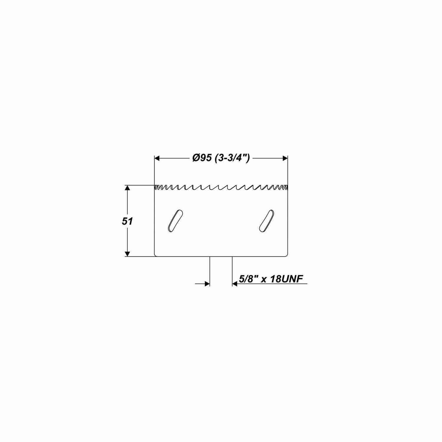 Ø 95 mm 45 mm Bohrtiefe HSS BiM Lochsäge Bohrkrone 5/8" x 18 UNF für Metall Holz