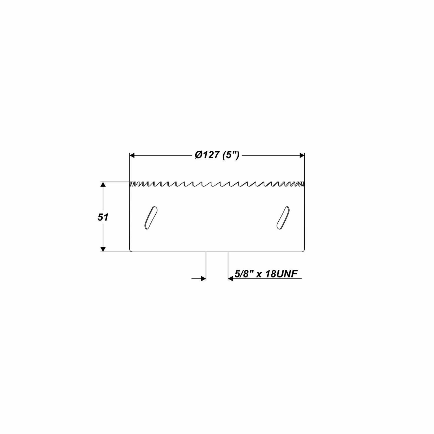 Ø 127 mm 45 mm Bohrtiefe HSS BiM Lochsäge Bohrkrone 5/8" x18 UNF für Metall Holz