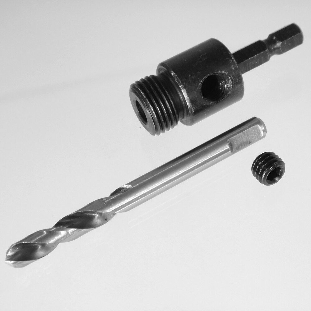 1/4" Aufnahmeschaft 1/4 Zoll für Bohrkrone mit Gewinde 5/8" x 18 UNF