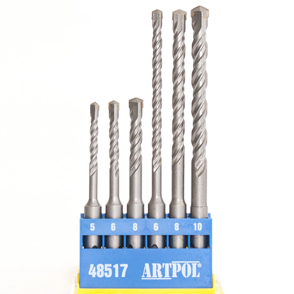 SDS Plus Bohrer Satz 6 tgl. inkl: Ø 5-6-8 x 110 mm Ø 6-8-10 x 160 mm