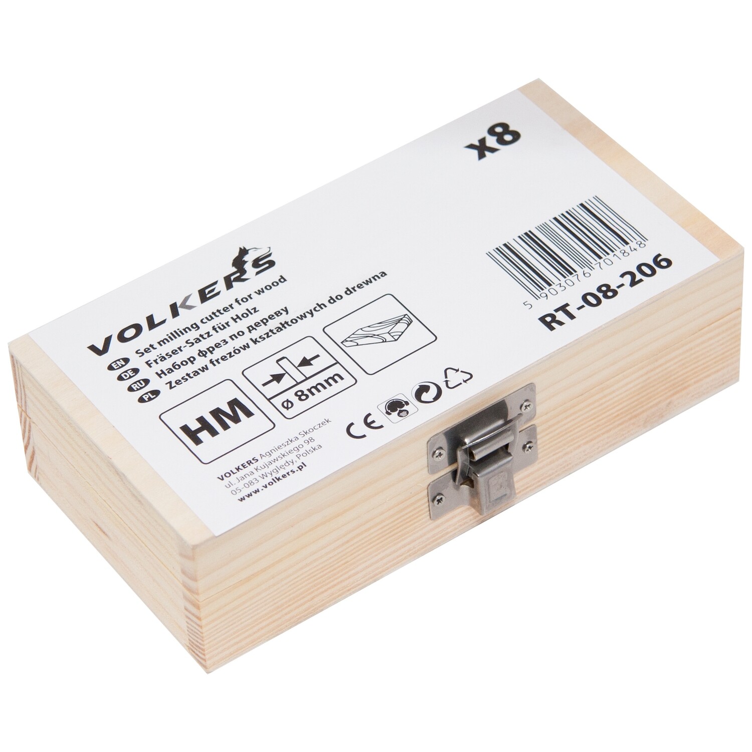 HM Fräsersatz 8 tgl Schaft 8 mm Nutfräser Fräser Holzfräser Oberfräser Set