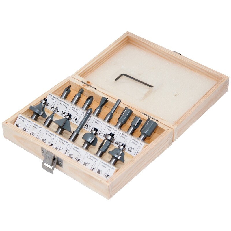 HM Fräsersatz 15 tgl Schaft 8 mm Nutfräser Fräser Holzfräser Oberfräser Set