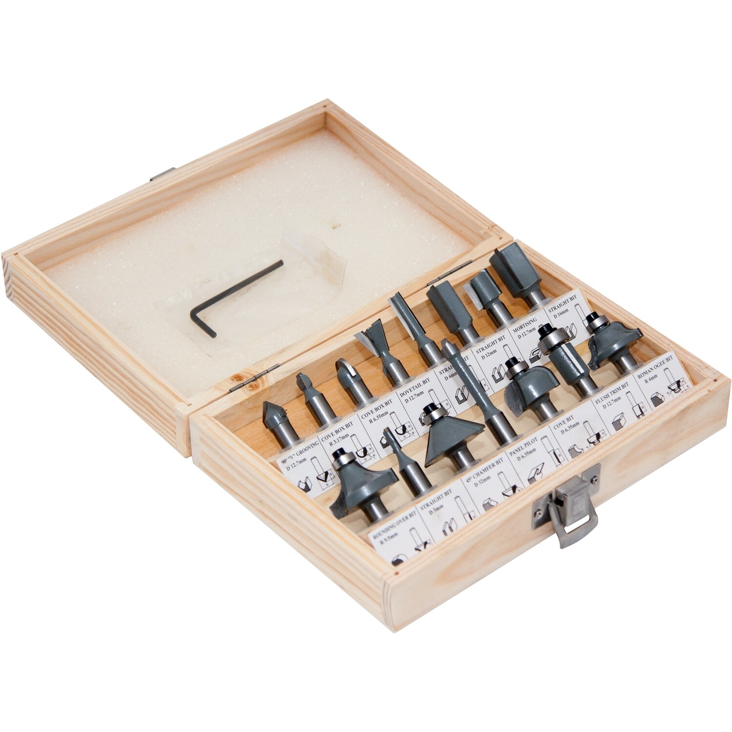 HM Fräsersatz 15 tgl Schaft 8 mm Nutfräser Fräser Holzfräser Oberfräser Set