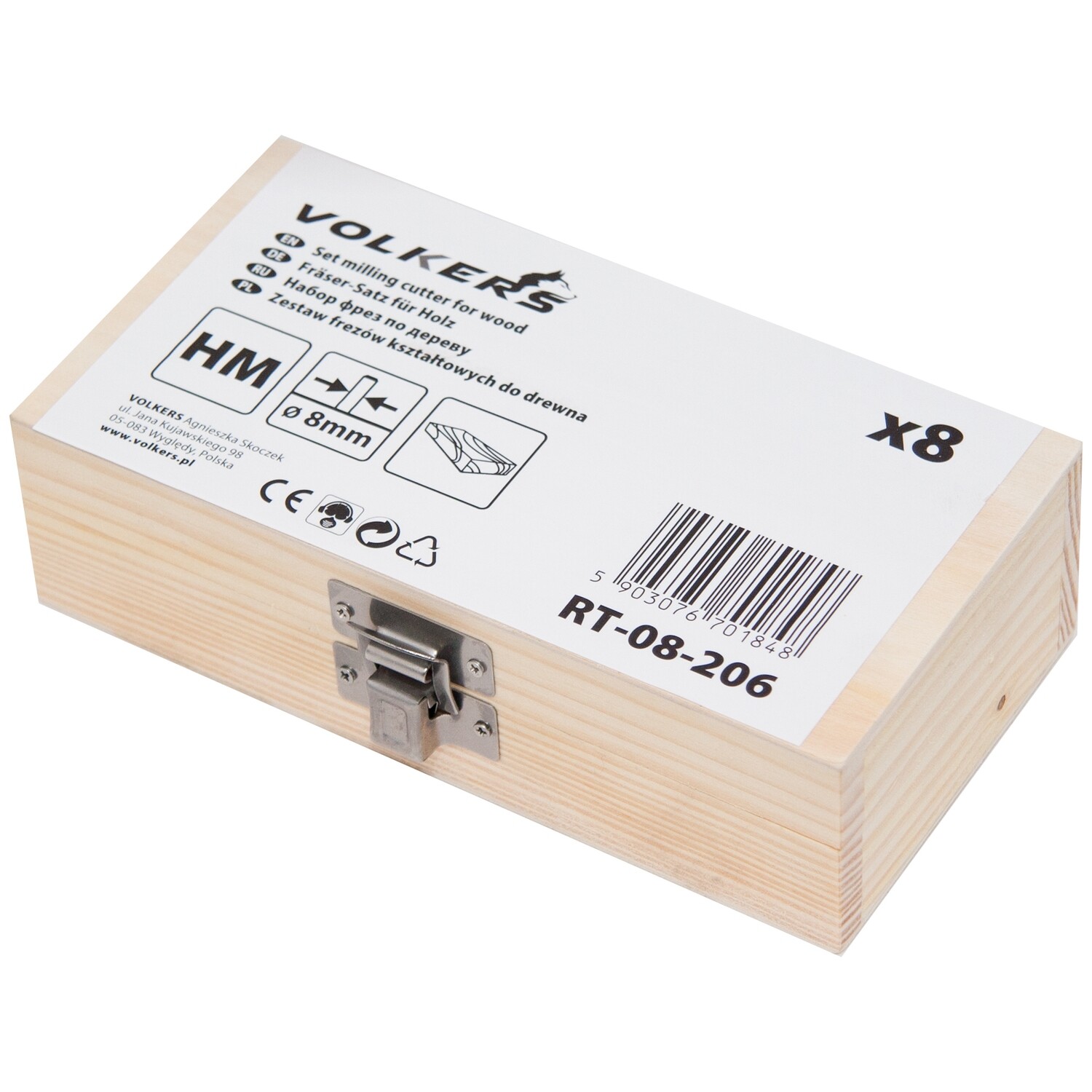HM Fräsersatz 8 tgl Schaft 8 mm Nutfräser Fräser Holzfräser Oberfräser Set