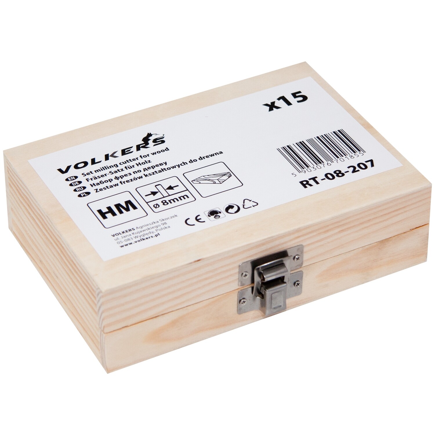 HM Fräsersatz 15 tgl Schaft 8 mm Nutfräser Fräser Holzfräser Oberfräser Set