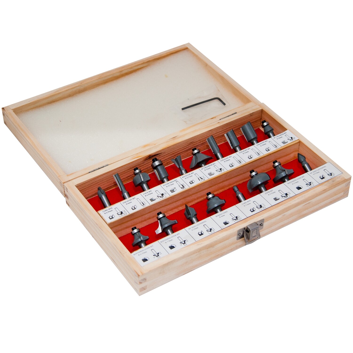 HM Fräsersatz 18 tgl Schaft 8 mm Nutfräser Fräser Holzfräser Oberfräser Set