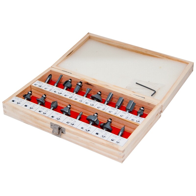 HM Fräsersatz 18 tgl Schaft 8 mm Nutfräser Fräser Holzfräser Oberfräser Set