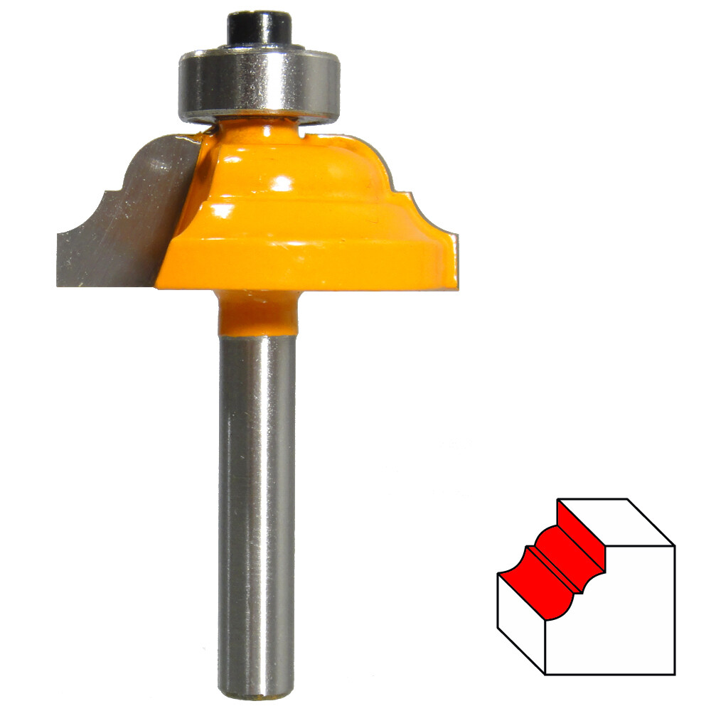 HM Profilfräser R 3,17 mm Ø 31,7 mm Schaft 6 mm Profilmesserkopf Holzfräser Fräs