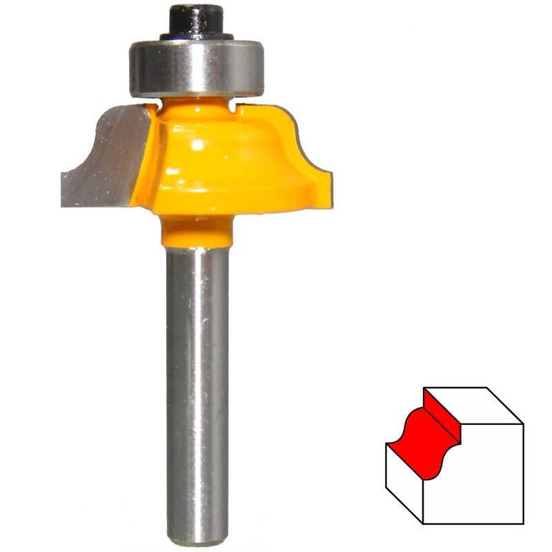 HM Profilfräser R 3,17 mm Ø 25,7 mm Schaft 6 mm Profilmesserkopf Holzfräser Fräs