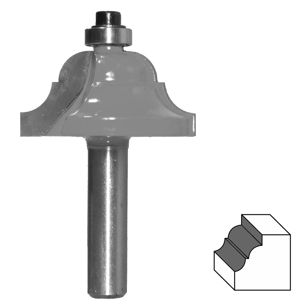 HM Profilfräser R 5,6 mm Ø 34,9 mm Schaft 8 mm Profilmesserkopf Holzfräser Fräse
