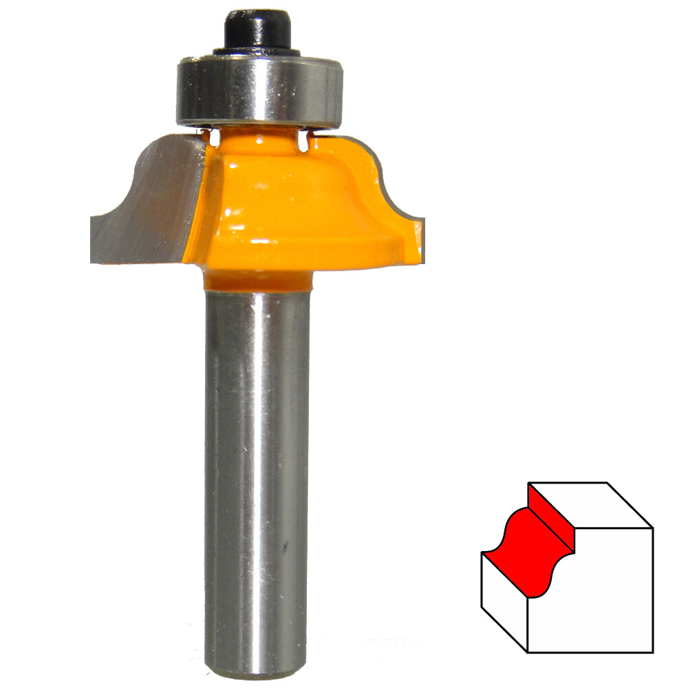 HM Profilfräser R 3,17 mm Ø 25,7 mm Schaft 8 mm Profilmesserkopf Holzfräser Fräs