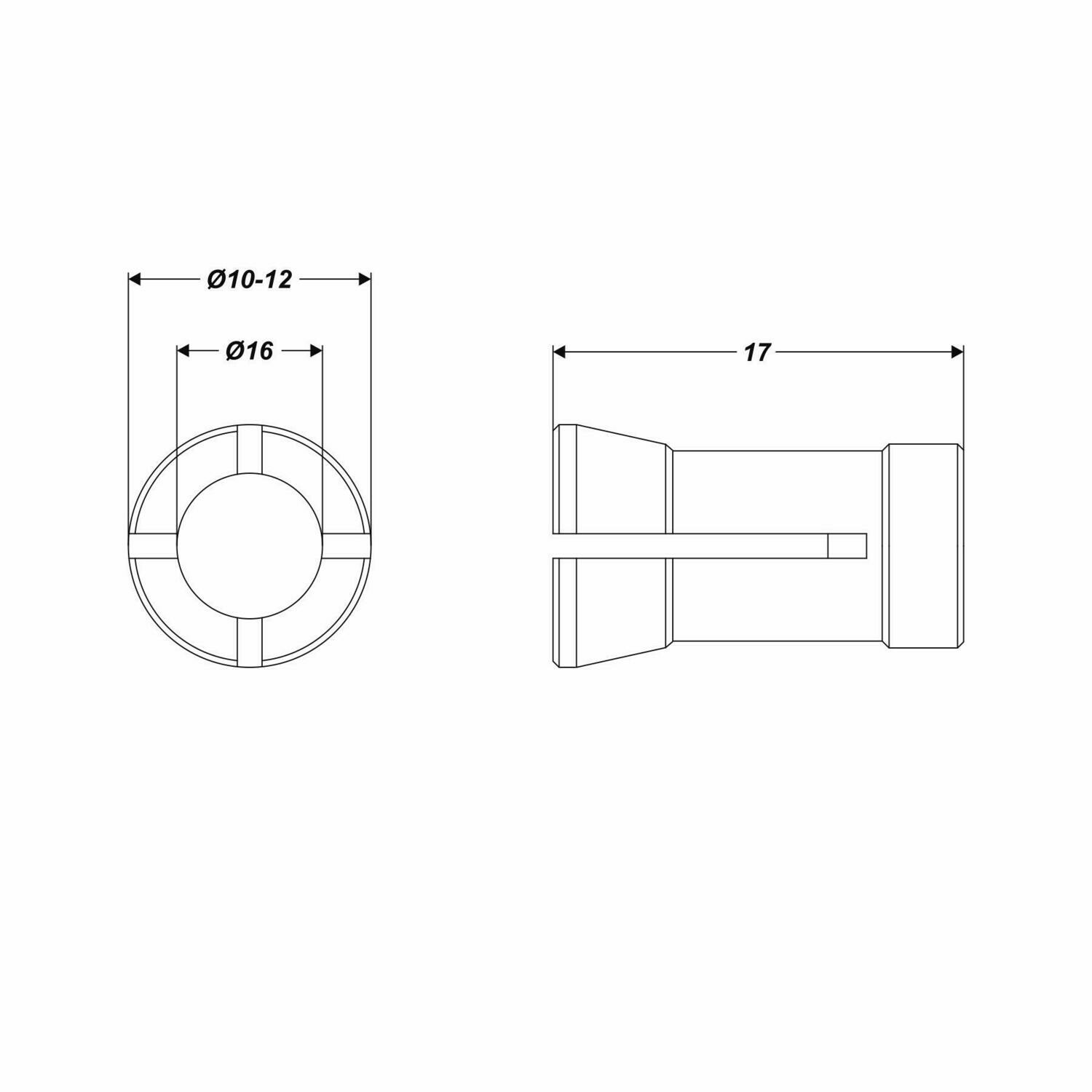 Spannzange für Geradschleifer Ersatzspannzange 6 mm