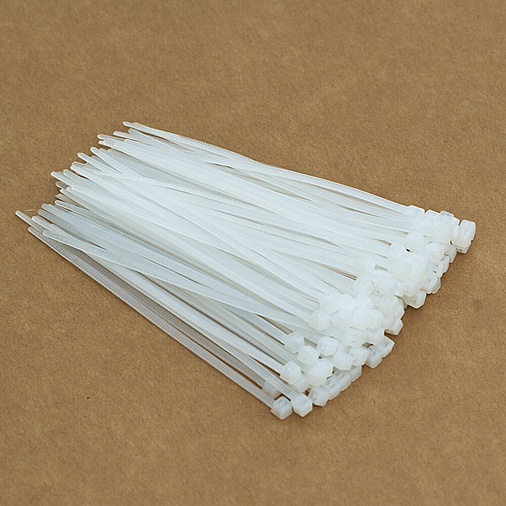 100 x Kabelbinder Weiß 2,5 x 100 mm Tragkraft 8,2 kg nicht lösbar